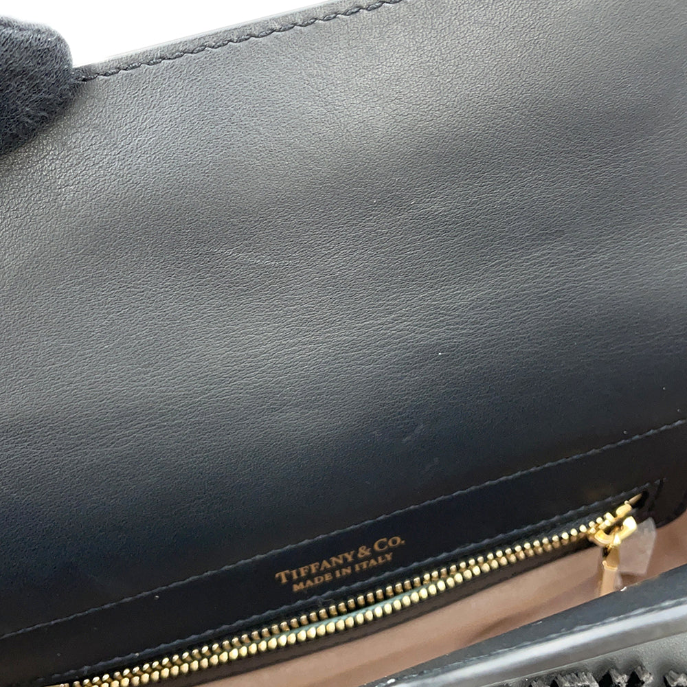 TIFFANY&Co. Return to TIFFANY&Co. Bag Charm Tote Bag Black72870360 Calf Leather Size Mini