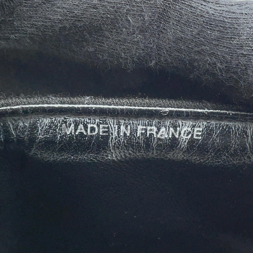 CHANEL Matelasse Double Face Handbag Black Cotton