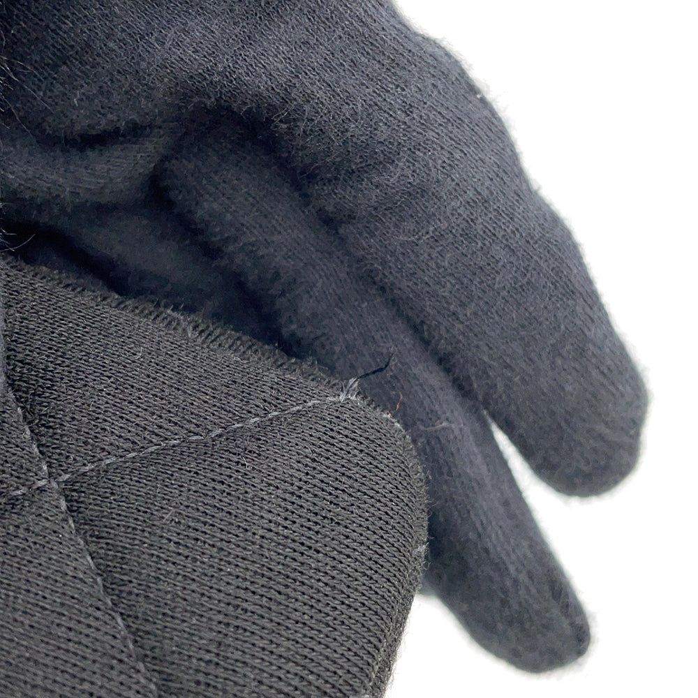 CHANEL Matelasse Double Face Handbag Black Cotton