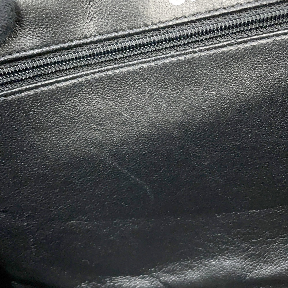 CHANEL Matelasse Double Face Handbag Black Cotton