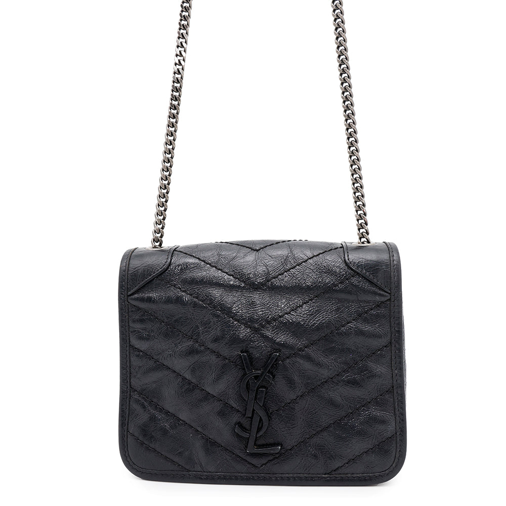 SAINT LAURENT PARIS Niki ChainShoulder Bag Black583103 Leather