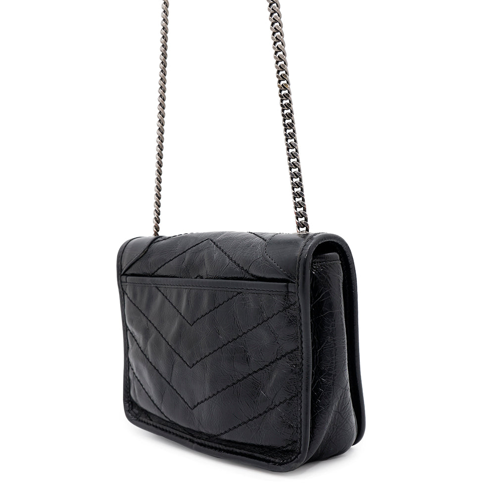 SAINT LAURENT PARIS Niki ChainShoulder Bag Black583103 Leather