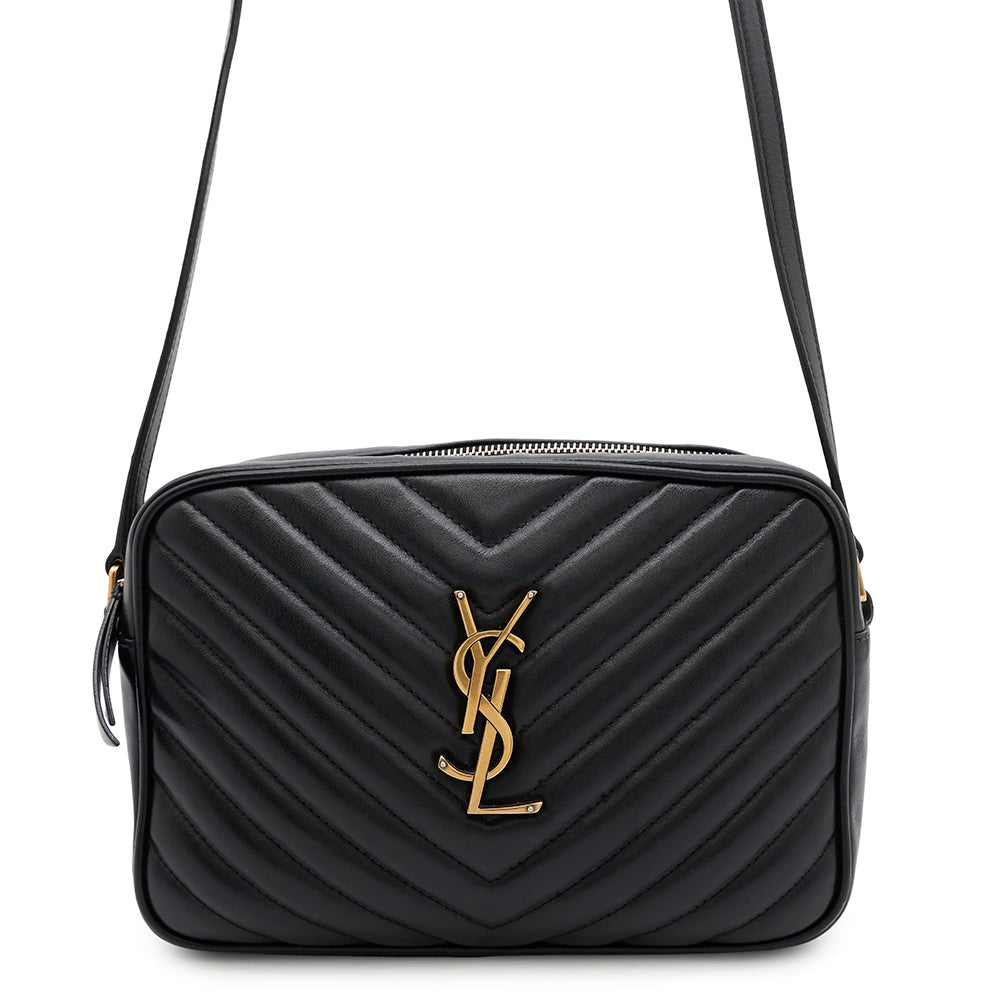 SAINT LAURENT PARIS Lu Camera Shoulder Bag Black520534 Leather