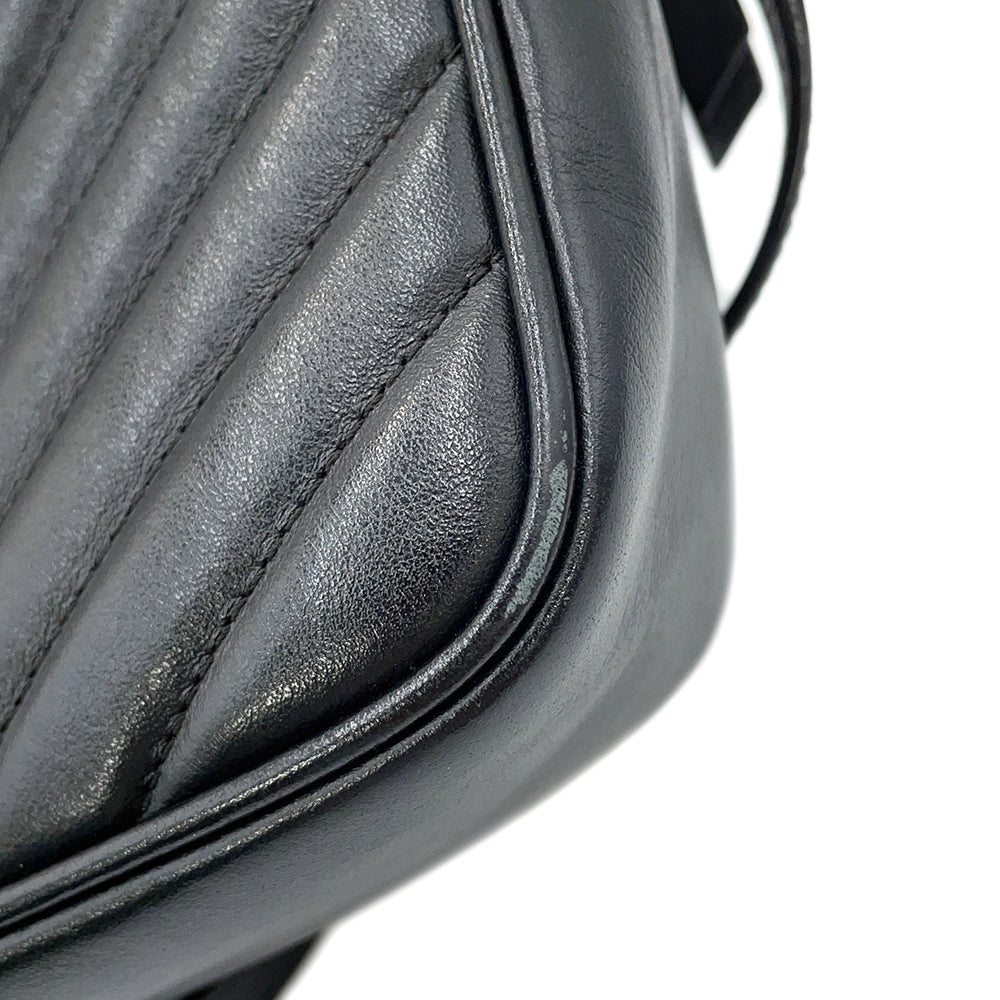 SAINT LAURENT PARIS Lu Camera Shoulder Bag Black520534 Leather