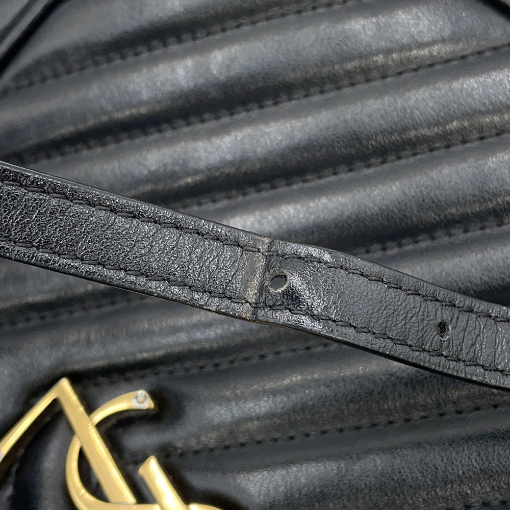 SAINT LAURENT PARIS Lu Camera Shoulder Bag Black520534 Leather