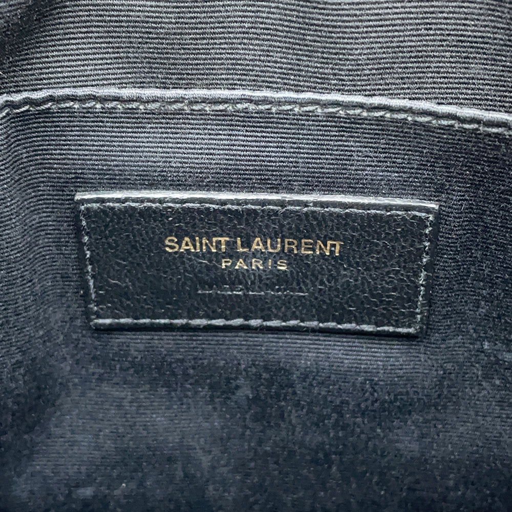 SAINT LAURENT PARIS Lu Camera Shoulder Bag Black520534 Leather