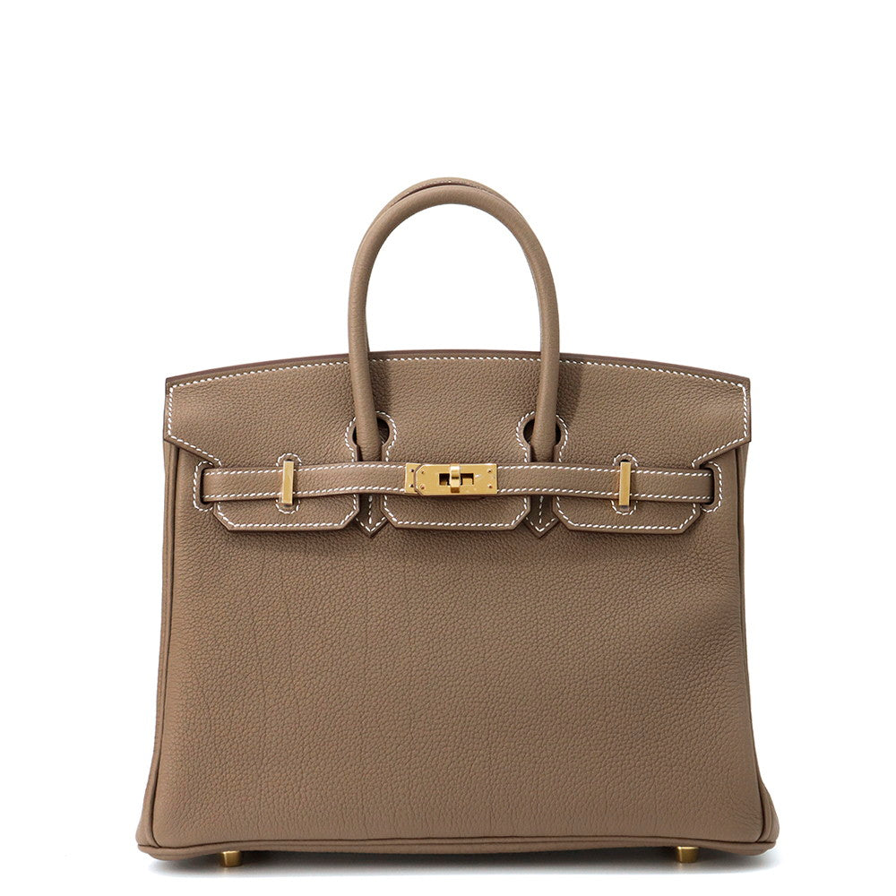 HERMES Birkin Etoupe Togo Leather Size 25