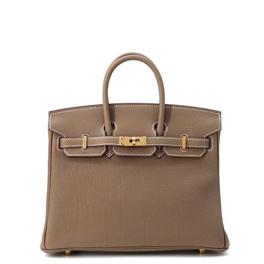HERMES Birkin Etoupe Togo Leather Size 25