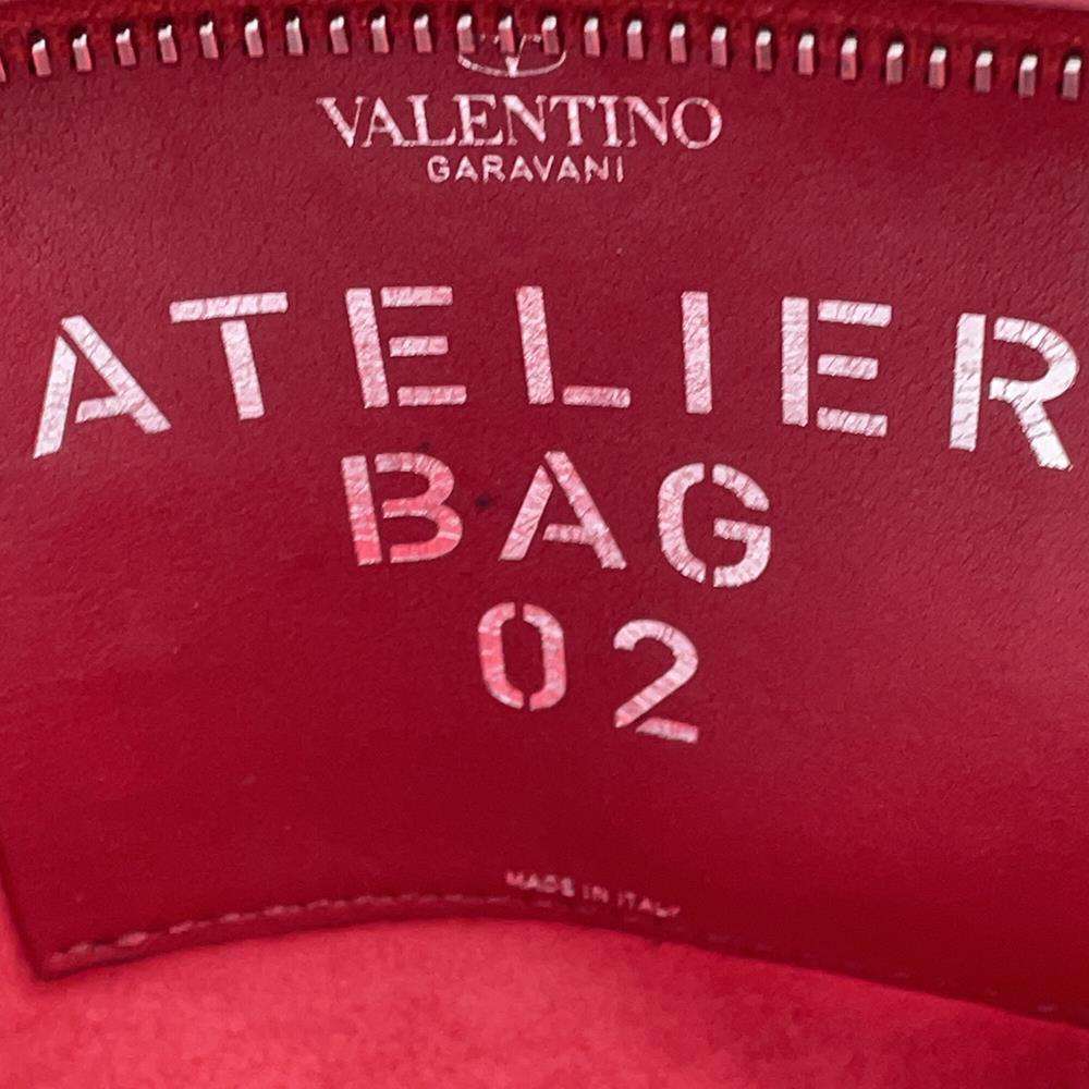 Valentino Garavani Atelier 2WAY Handbag Red Leather