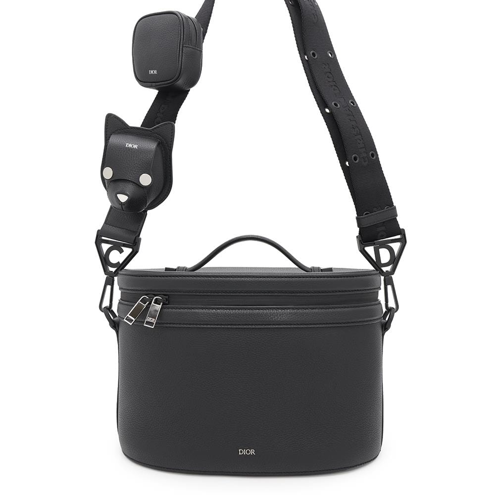 Dior Dior Homme Vanity Bag Shoulder Bag Dog Pouch Black Leather