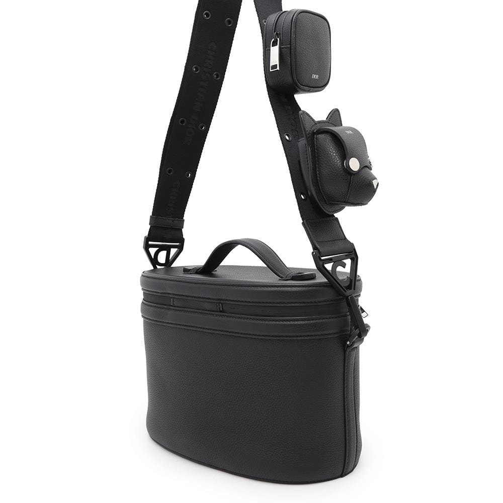 Dior Dior Homme Vanity Bag Shoulder Bag Dog Pouch Black Leather