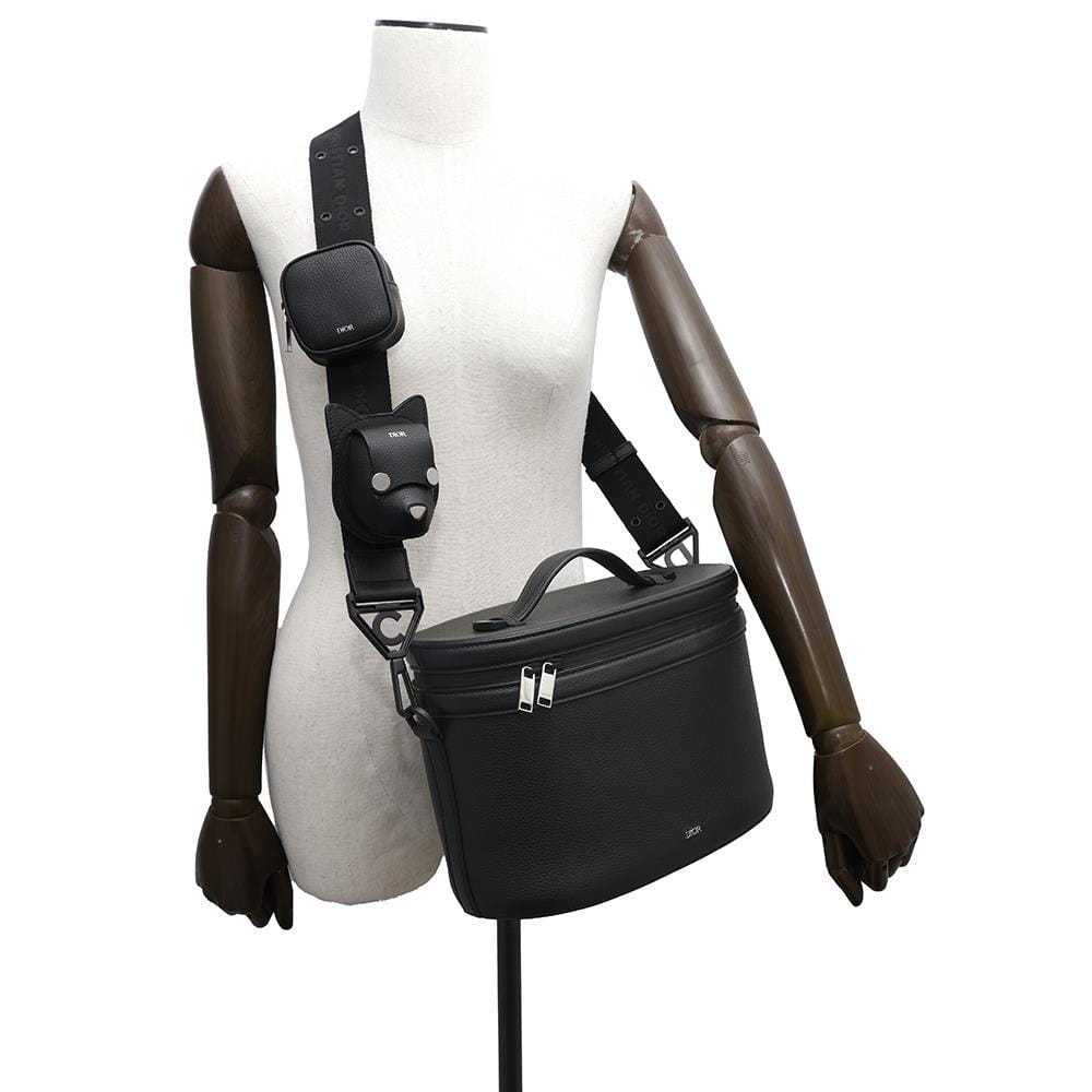 Dior Dior Homme Vanity Bag Shoulder Bag Dog Pouch Black Leather