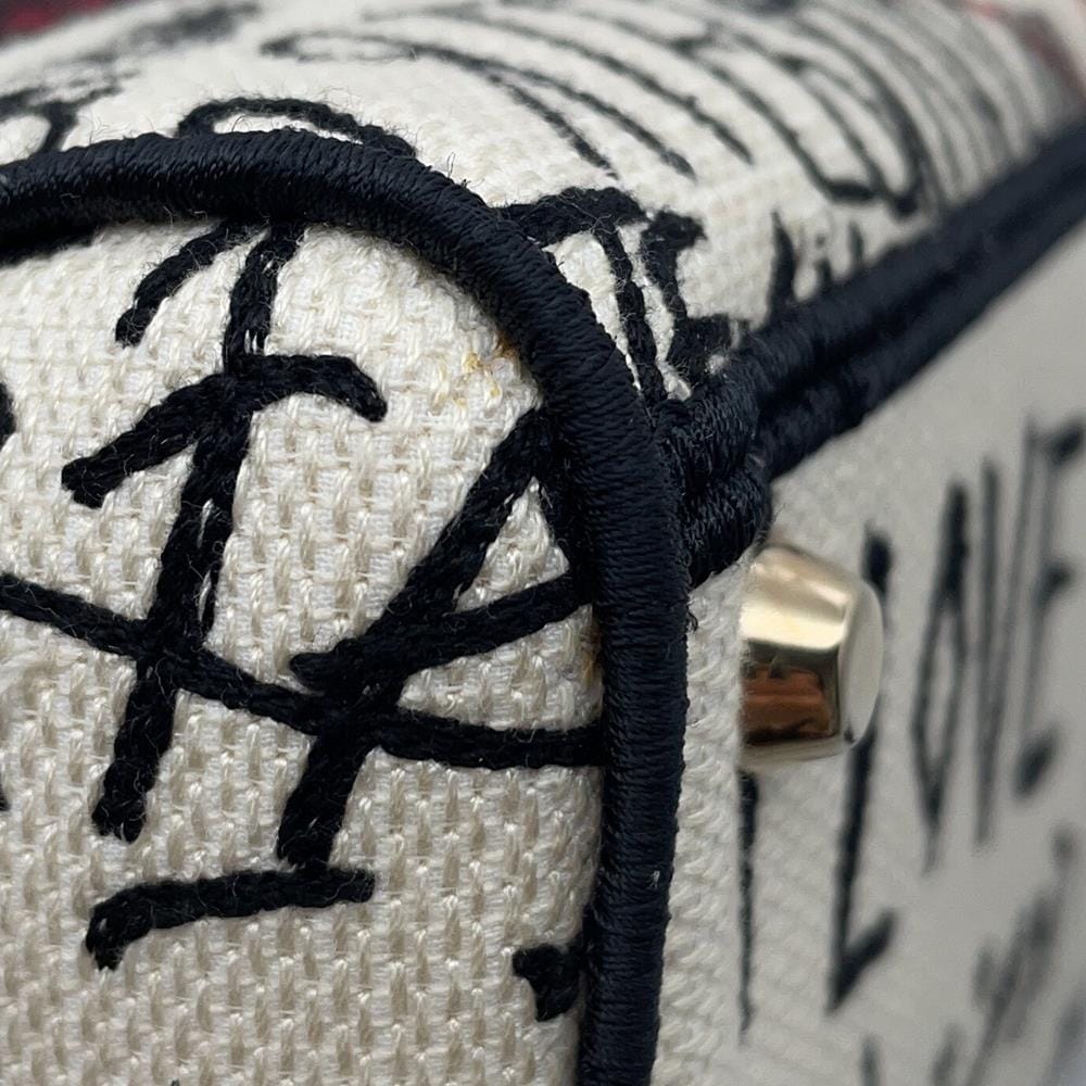 Dior Lady Dior Amour White/Red/BlackM0565OBBF Canvas Size Medium