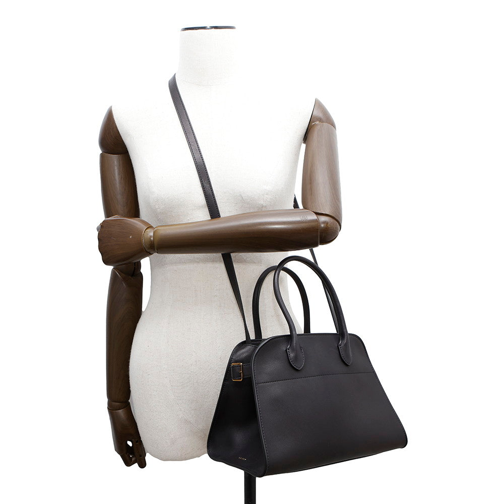 The Row Zarrow Margaux BlackW1190 L72 Leather Size 10
