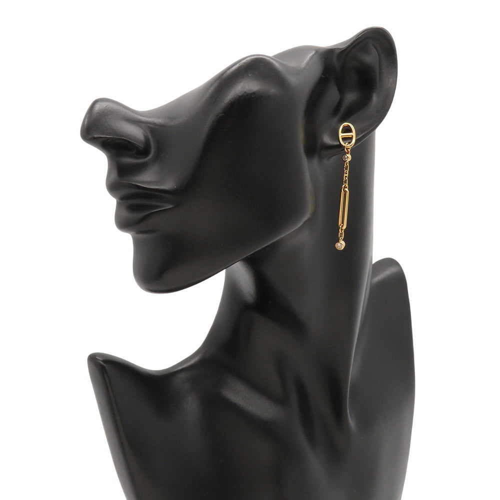 HERMES Earrings 《Chaine d'Ancre Chaos》 18K Pink Gold