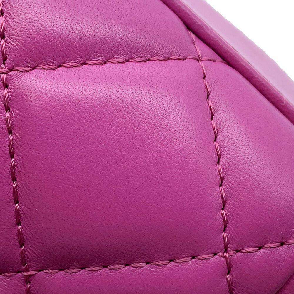 CHANEL Matelasse ChainShoulder Bag Purple Lambskin