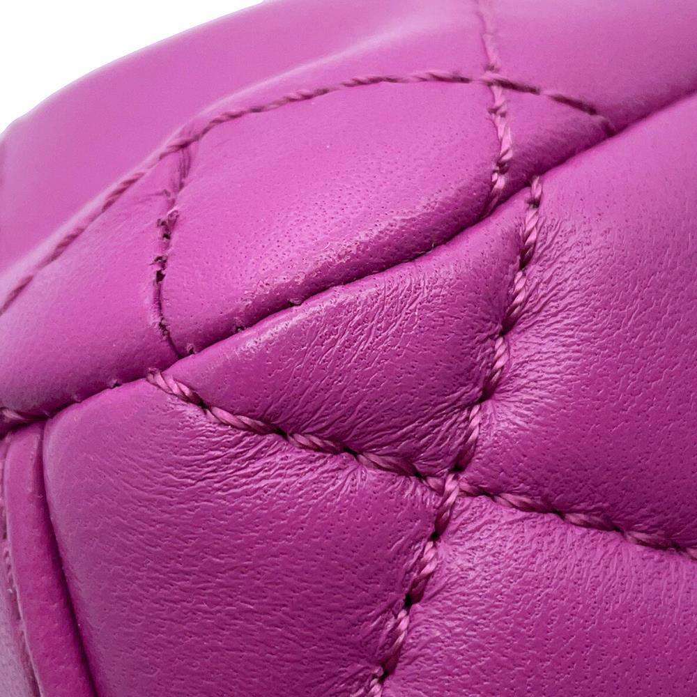 CHANEL Matelasse ChainShoulder Bag Purple Lambskin