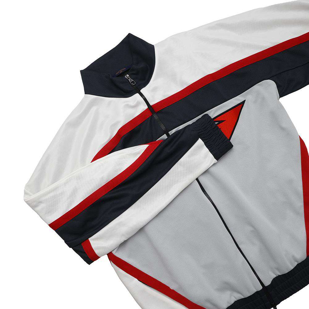 LOUIS VUITTON Graphic Hockey Track Blouson Size L Gray/Multicolor Polyester50% Nylon30% Cotton20%