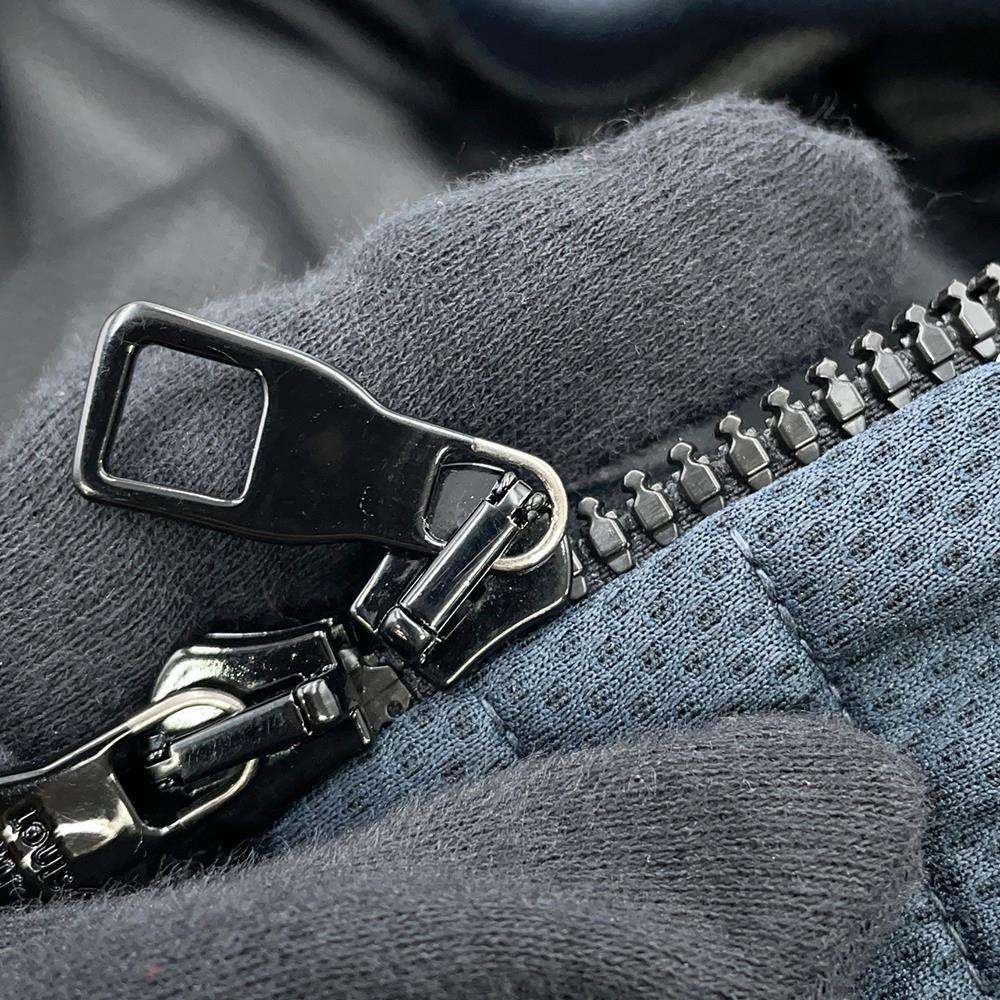 LOUIS VUITTON Graphic Hockey Track Blouson Size L Gray/Multicolor Polyester50% Nylon30% Cotton20%