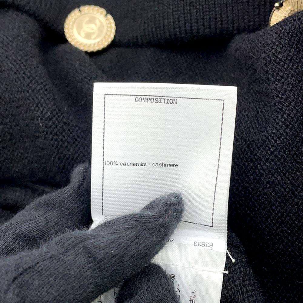 CHANEL Long Knit Cardigan Size 36 BlackP72463 Cashmere100%