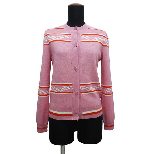HERMES chaine d'ancre cardigan Size 34 Pink Cashmere48% Silk48% Nylon3% Polyurethane1%