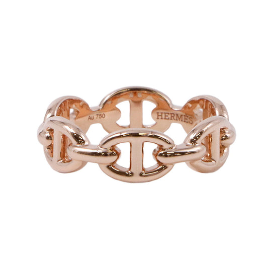 HERMES Chaine d'Ancre Anchene Ring Size PM/50/#10 18K Pink Gold