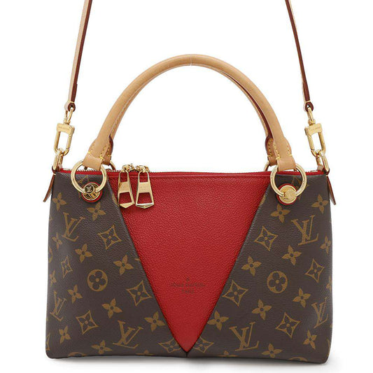 LOUIS VUITTON V Tote CeriseM43966 Monogram Size BB