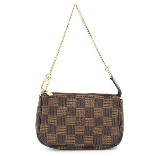 LOUIS VUITTON Mini Pochette Accessoires RedN58009 Damier Ebene Canvas