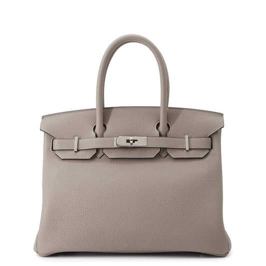 HERMES Birkin Gris Asphalt Togo Leather Size 30