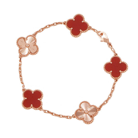 Van Cleef & Arpels Vintage Alhambra Bracelet 5 motifsVCARP7RP00 18K Pink Gold