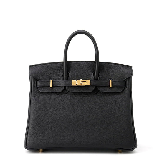 HERMES Birkin Black Togo Leather Size 25