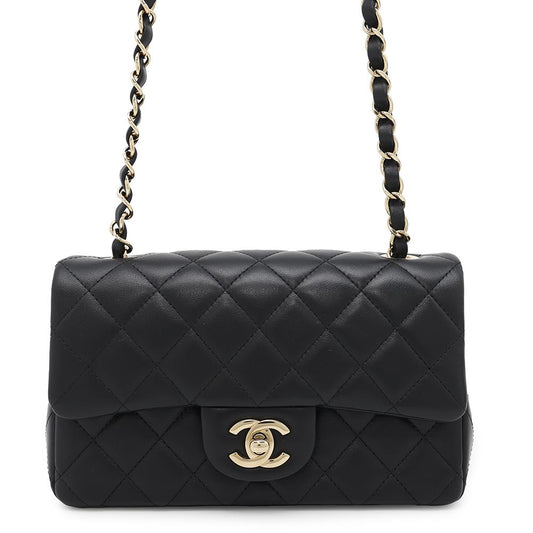 CHANEL Matelasse Single Flap ChainShoulder BlackA69900 Lambskin Size 20