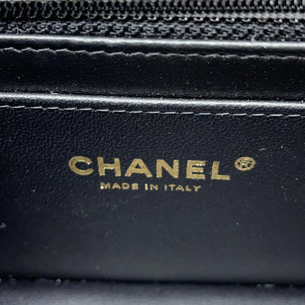 CHANEL Matelasse Single Flap ChainShoulder BlackA69900 Lambskin Size 20