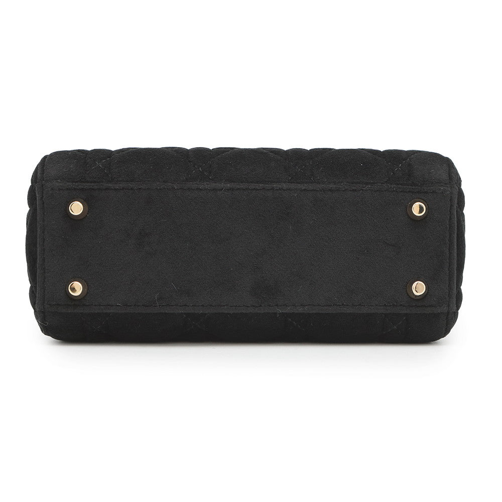 Dior Lady Dior Black Velour Size Mini