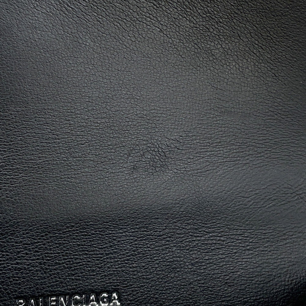 BALENCIAGA Hourglass 2wayBag Silver592833 Croco embossed leather Size XS