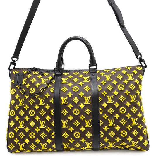 LOUIS VUITTON Keepall・Triangle Yellow/NoirM45069 Monogram / Toughtage Size 50