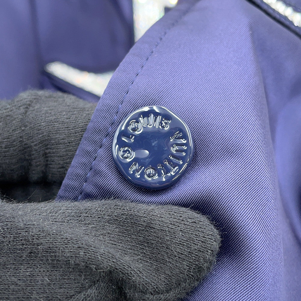 LOUIS VUITTON LV Vers Baseball Blouson Size 50 Naval Academy1AGHT1 Nylon100% Rhinestone