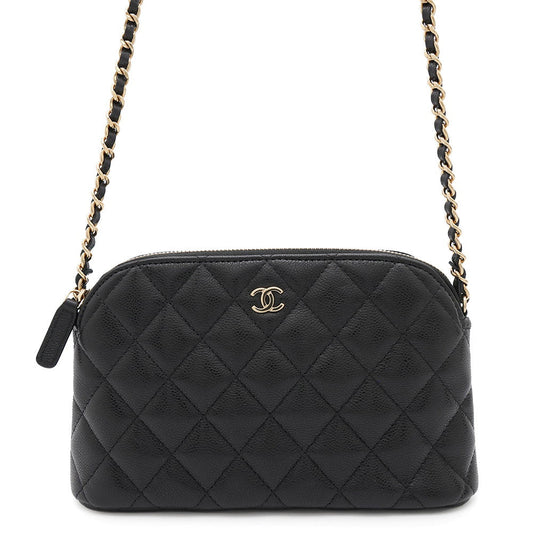 CHANEL Matelasse ChainClutch Bag BlackAP4016 Caviar Leather
