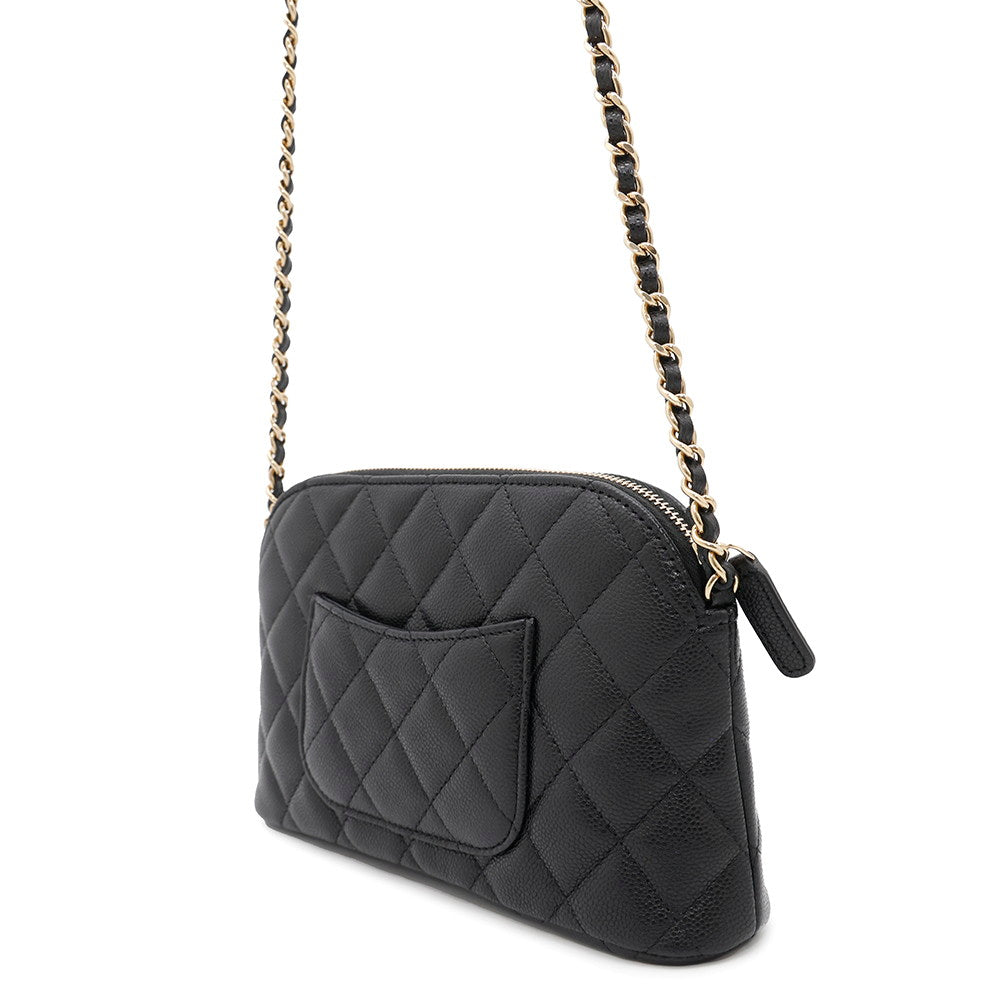 CHANEL Matelasse ChainClutch Bag BlackAP4016 Caviar Leather