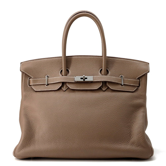 HERMES Birkin Etoupe Taurillon Clemence Size 35