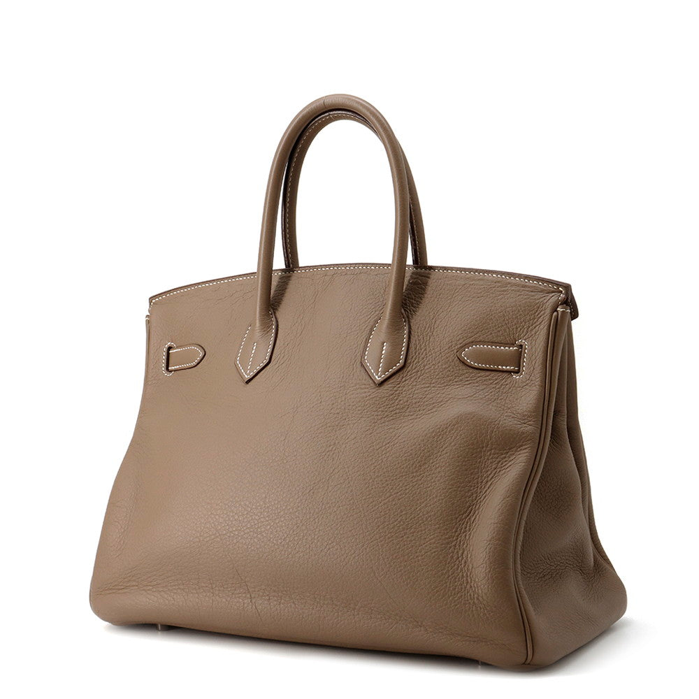 HERMES Birkin Etoupe Taurillon Clemence Size 35