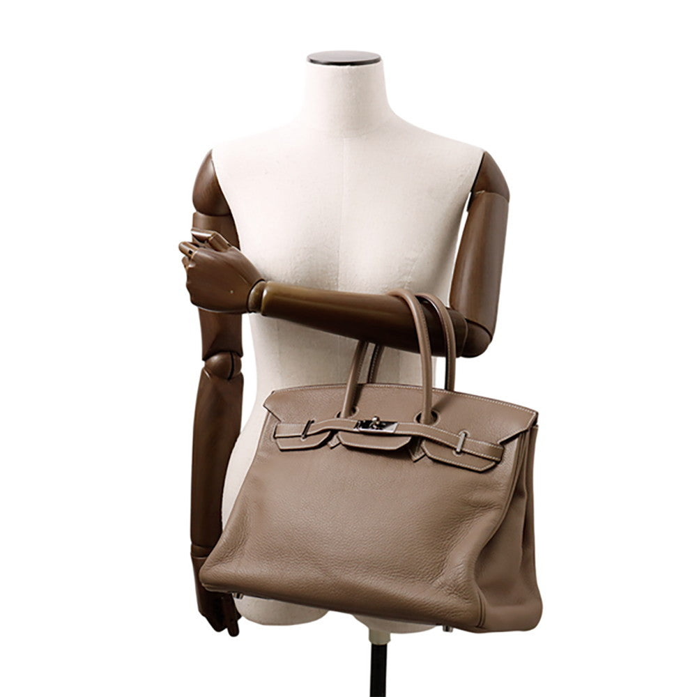 HERMES Birkin Etoupe Taurillon Clemence Size 35
