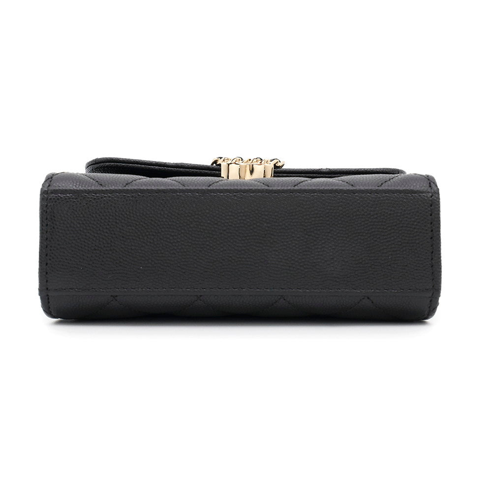 CHANEL Matelasse 2WAY ChainClutch BlackAP3237 Caviar Leather