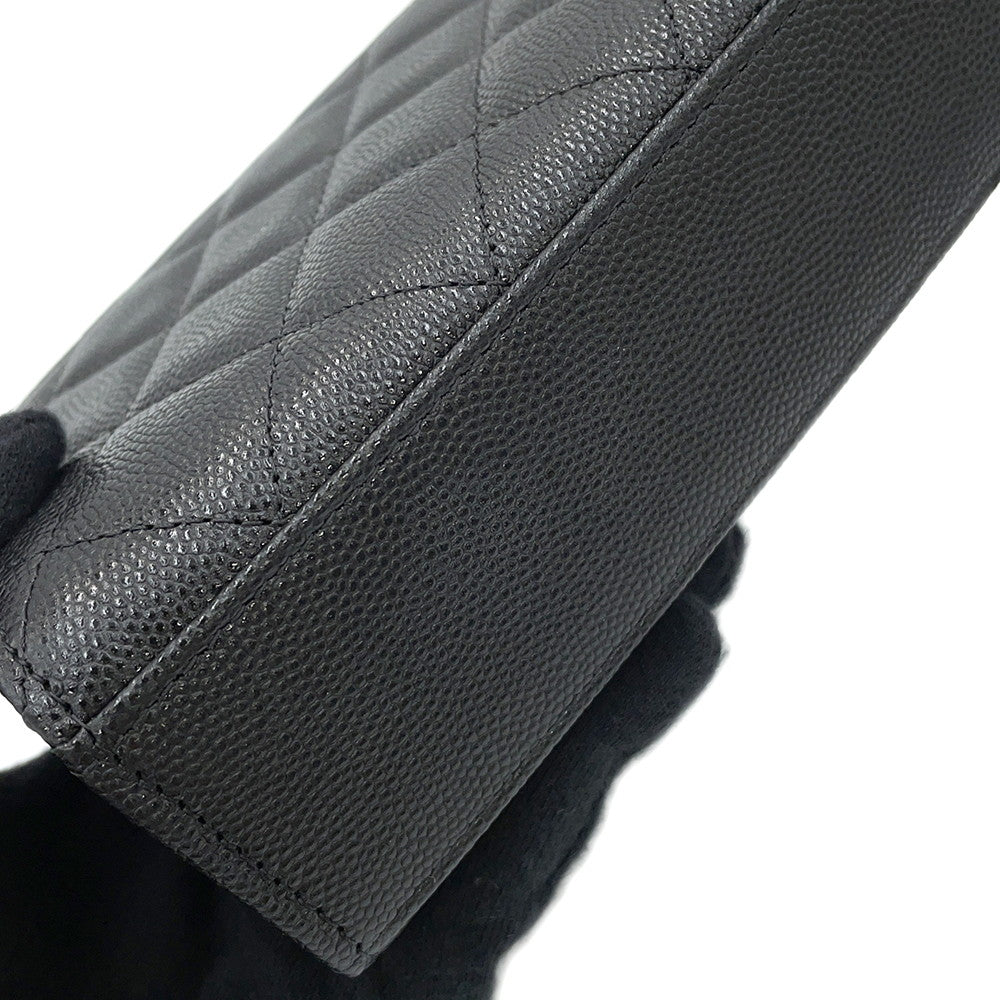 CHANEL Matelasse 2WAY ChainClutch BlackAP3237 Caviar Leather