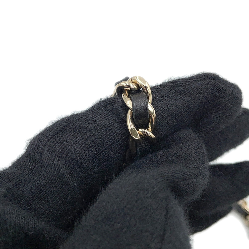 CHANEL Matelasse 2WAY ChainClutch BlackAP3237 Caviar Leather