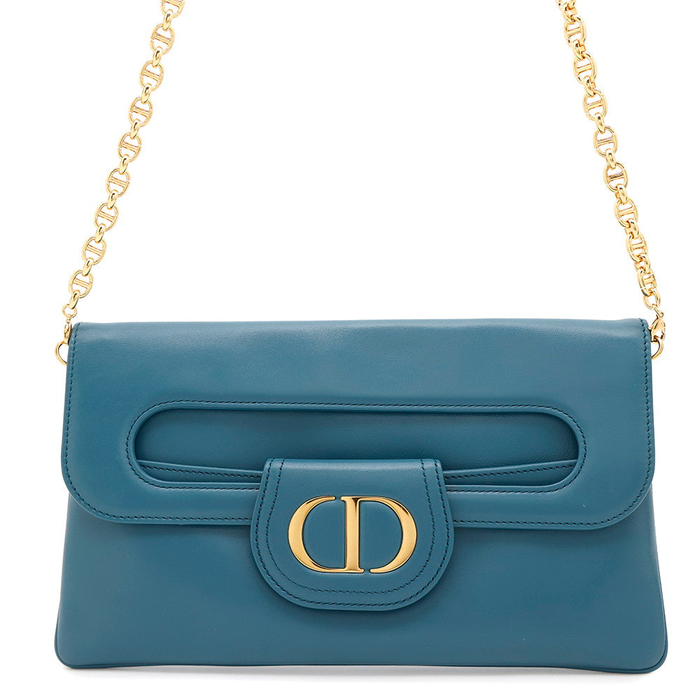Dior DOUBLE ChainShoulder BlueM8641U Leather