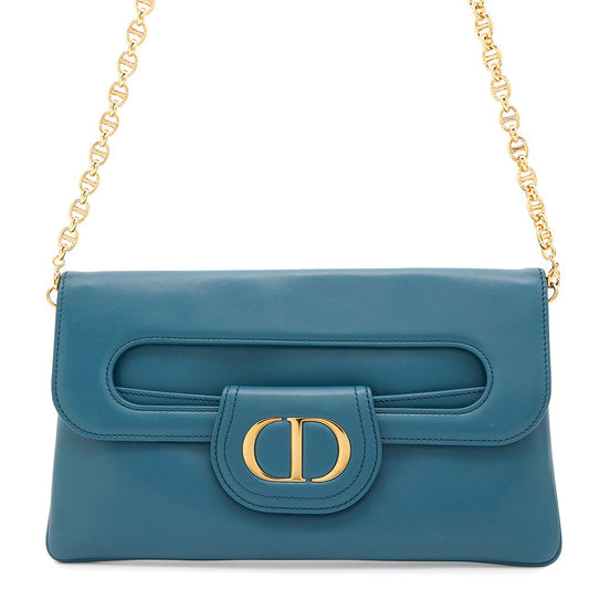 Dior DOUBLE ChainShoulder BlueM8641U Leather