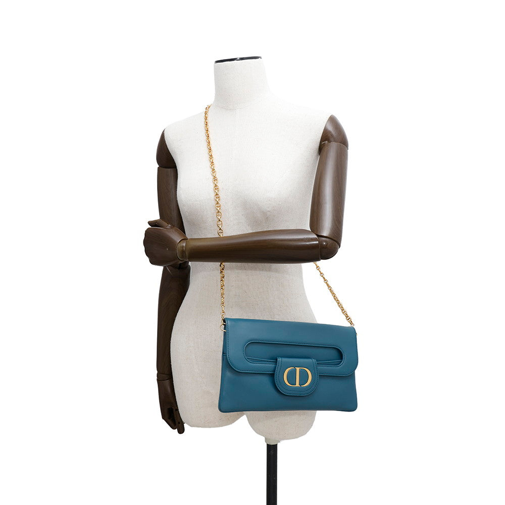 Dior DOUBLE ChainShoulder BlueM8641U Leather