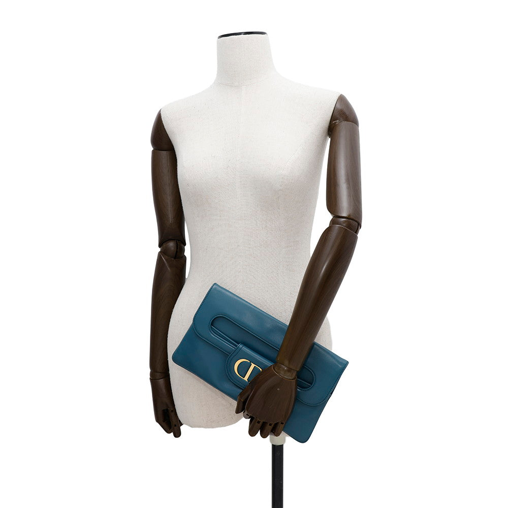 Dior DOUBLE ChainShoulder BlueM8641U Leather