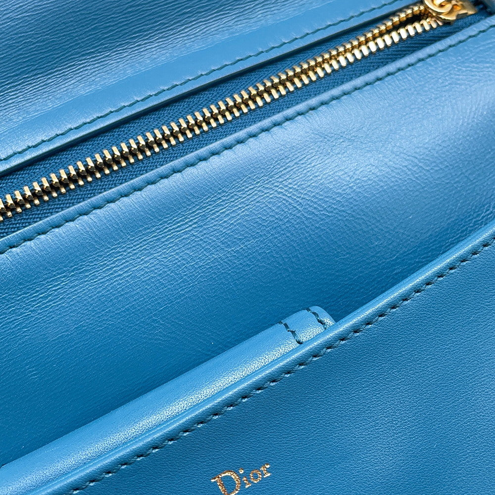 Dior DOUBLE ChainShoulder BlueM8641U Leather